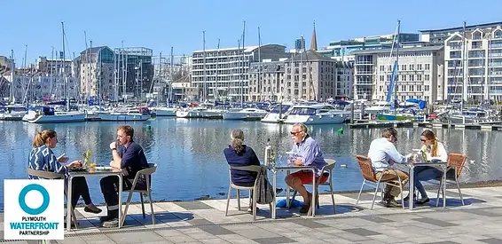 Waterfront businesses can apply for free permits to help cafes, restaurants and pubs set up outside