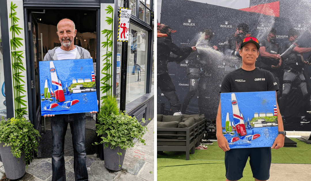 Plymouth SailGP poster immortalised in beautiful glass artwork