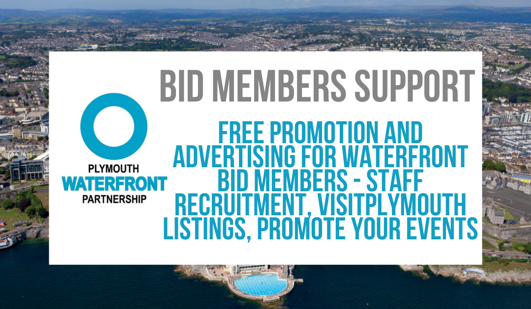 Reminder: Free Promotion and Advertising for Waterfront BID Members