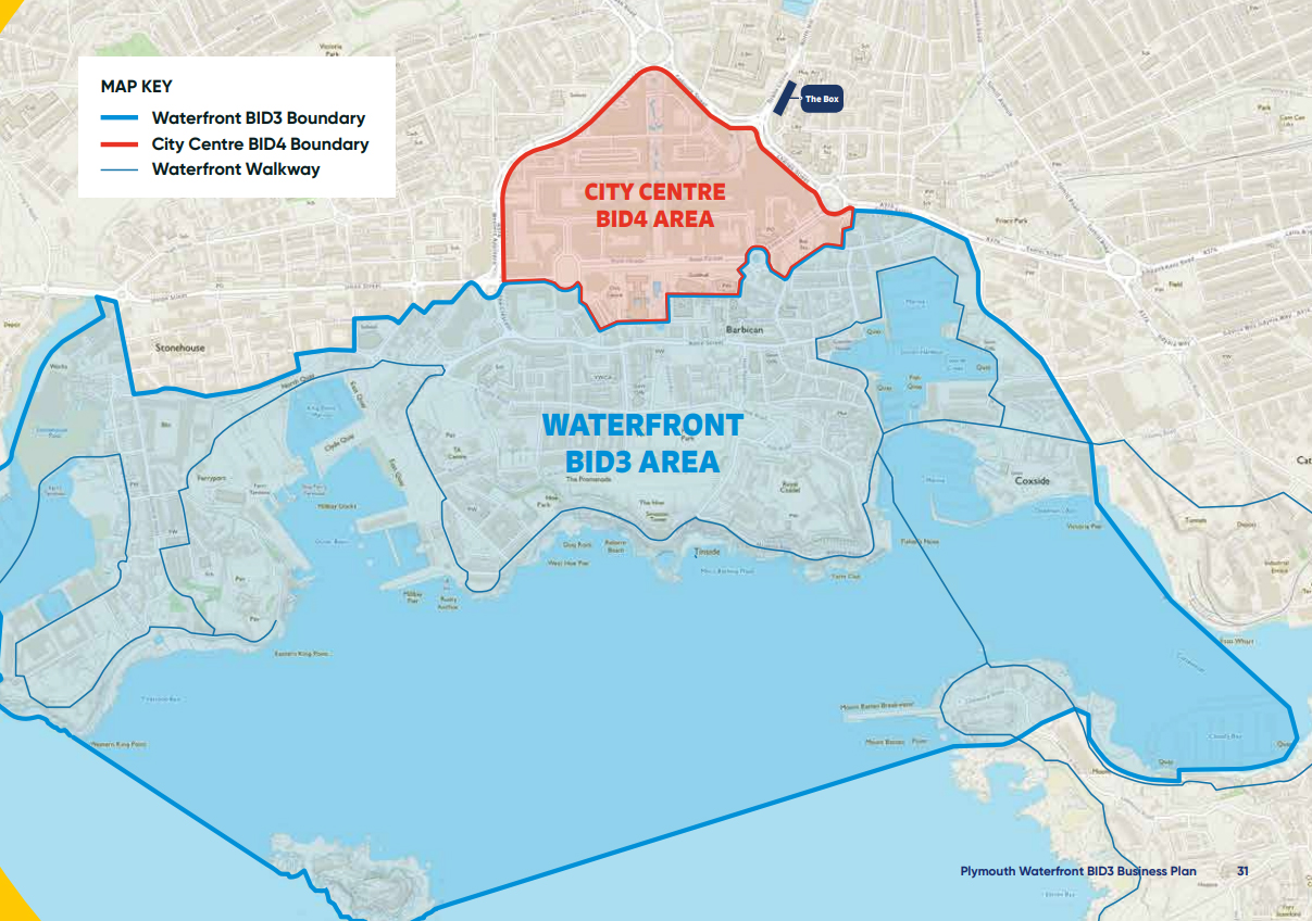 Plymouth Waterfront BID3 Area