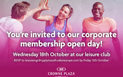 Crowne Plaza Plymouth inviting local businesses to their ‘Corporate Membership’ open day