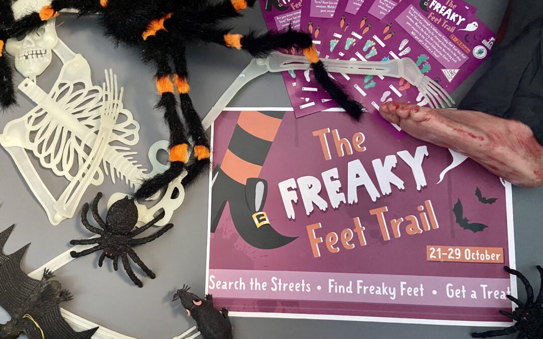 Historic cobbles ready for Freaky Feet fun this half term!