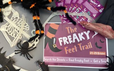 Historic cobbles ready for Freaky Feet fun this half term!