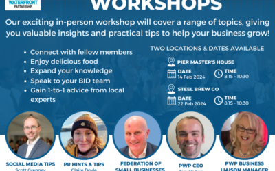 Plymouth Waterfront Partnership BID Levy Members MEET, EAT & LEARN – Workshops (Free to members)