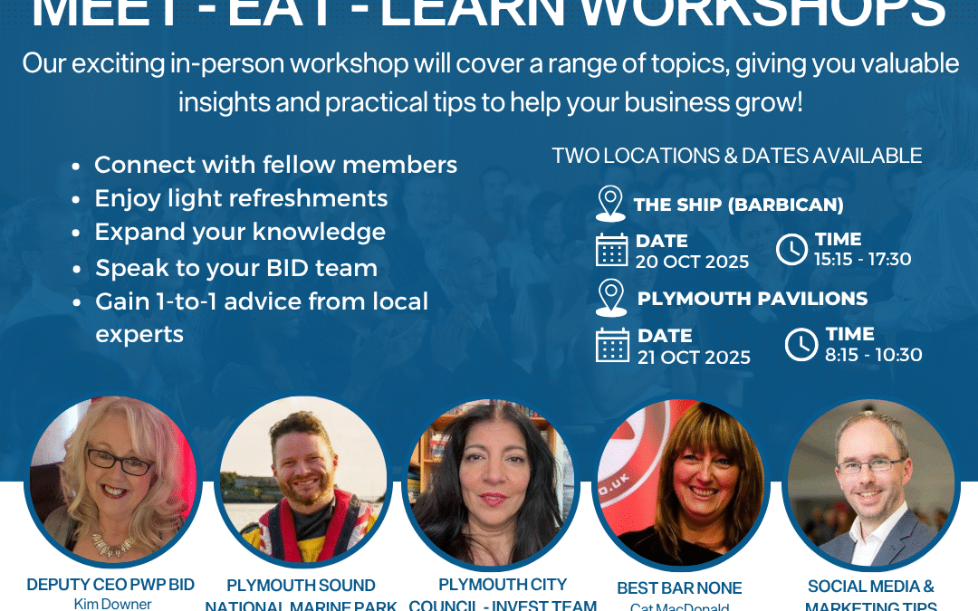 Plymouth Waterfront Partnership BID – MEMBER ONLY MEET, EAT & LEARN Workshop