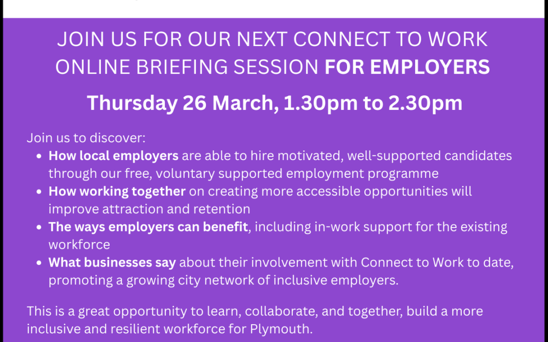 Connect to Work Online Briefing Session for Employers