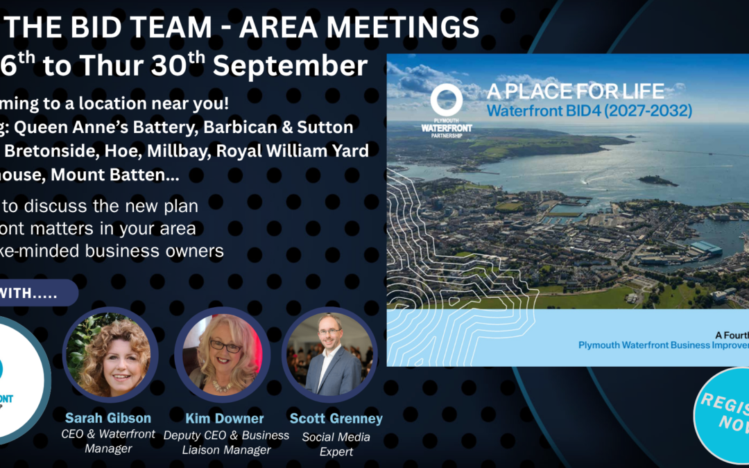 Meet Your Waterfront BID Team – Area Meetings (September)
